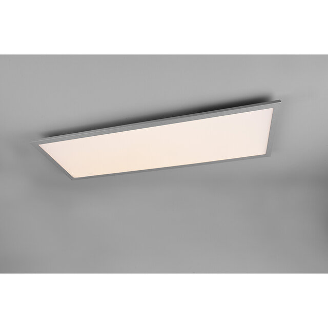 HLW LED LED Ceiling Light - Ceiling Lighting - Trion Alina - 34W - Warm White 3000K - Matte Titanium - Aluminum - 80cm