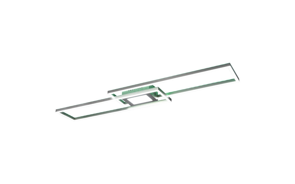 HLW LED LED Plafondlamp - Plafondverlichting - Trion Gandon - 37W + 10W - Aanpasbare Kleur - Dimbaar - Rond - Mat Nikkel - Aluminium