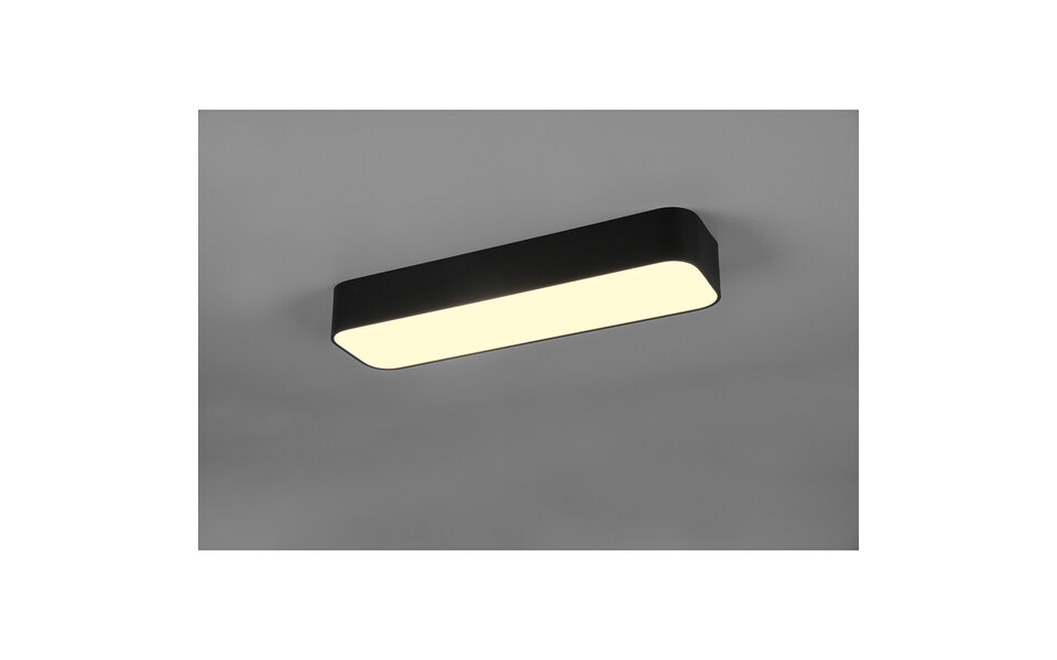 HLW LED LED Ceiling Lamp - Ceiling Lighting - Trion Astinto - 21W - Adjustable Color - Dimmable - Rectangular - Matte Black - Aluminum HLW LED LED Ceiling Lamp - Ceiling Lighting - Trion Astinto - 21W - Adjustable Color - Dimmable - Rectangular - Matte Black - Aluminum