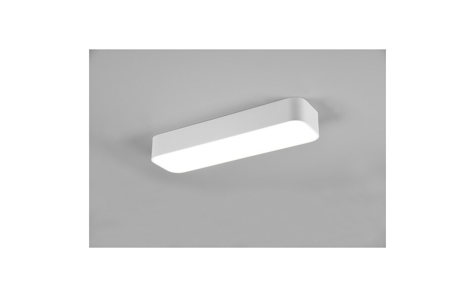 HLW LED LED Plafondlamp - Plafondverlichting - Trion Astinto - 21W - Aanpasbare Kleur - Dimbaar - Rechthoek - Mat Wit - Aluminium
