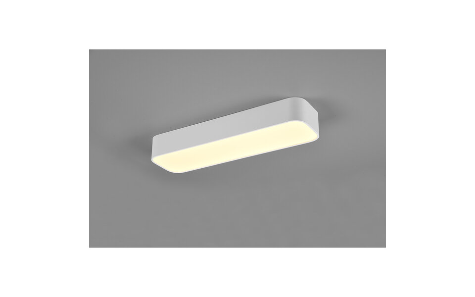 HLW LED LED Plafondlamp - Plafondverlichting - Trion Astinto - 21W - Aanpasbare Kleur - Dimbaar - Rechthoek - Mat Wit - Aluminium