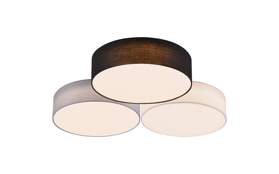 HLW LED LED Ceiling Lamp - Ceiling Lighting - Trion Lanago - 38W - Warm White 3000K - Dimmable - Round - Multicolor - Aluminum