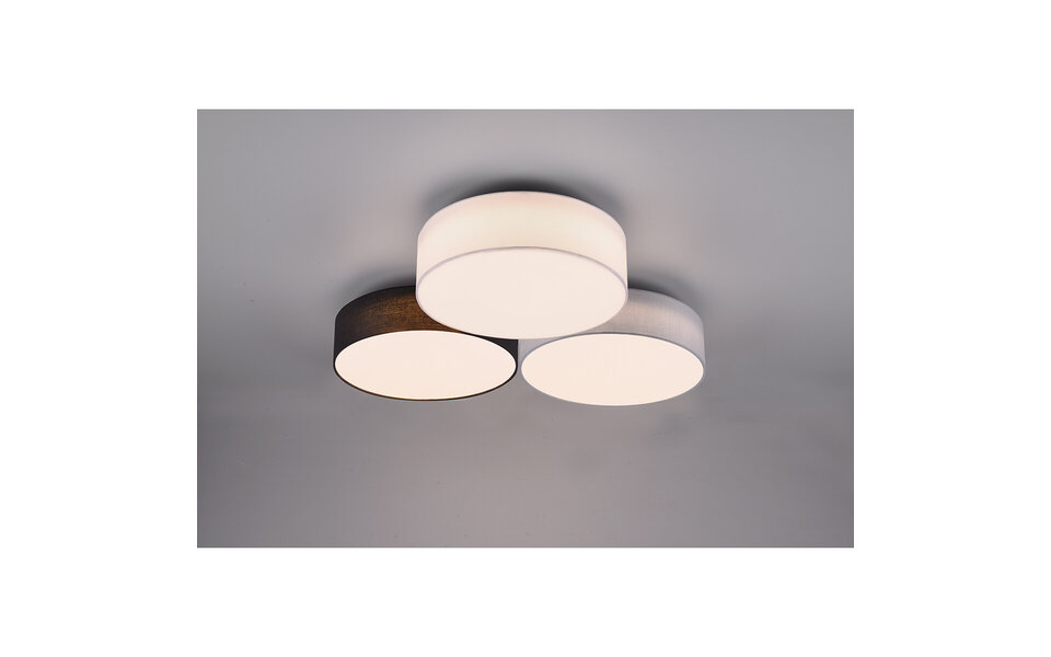 HLW LED LED Ceiling Lamp - Ceiling Lighting - Trion Lanago - 38W - Warm White 3000K - Dimmable - Round - Multicolor - Aluminum