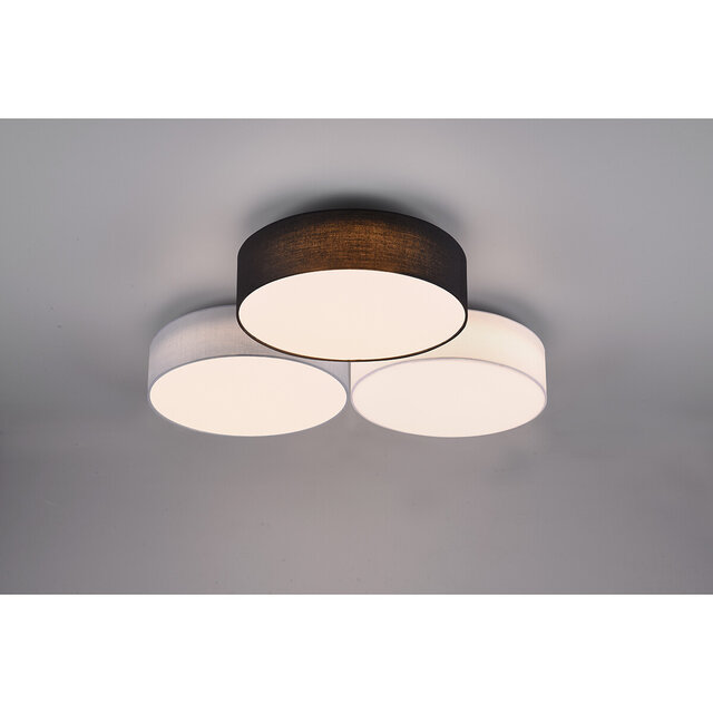 HLW LED LED Ceiling Lamp - Ceiling Lighting - Trion Lanago - 38W - Warm White 3000K - Dimmable - Round - Multicolor - Aluminum