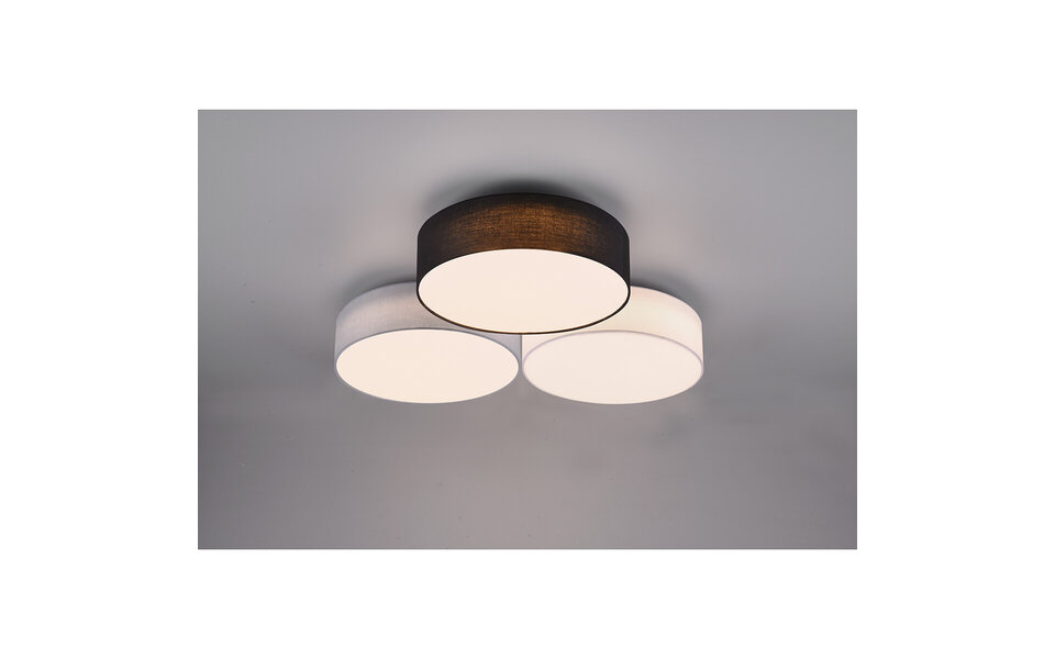 HLW LED LED Plafondlamp - Plafondverlichting - Trion Lanago - 38W - Warm Wit 3000K - Dimbaar - Rond - Meerkleurig - Aluminium