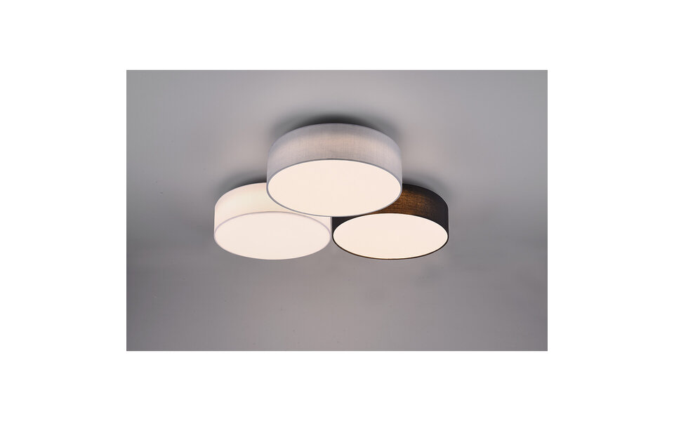 HLW LED LED Ceiling Lamp - Ceiling Lighting - Trion Lanago - 38W - Warm White 3000K - Dimmable - Round - Multicolor - Aluminum