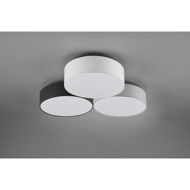 HLW LED LED Ceiling Lamp - Ceiling Lighting - Trion Lanago - 38W - Warm White 3000K - Dimmable - Round - Multicolor - Aluminum