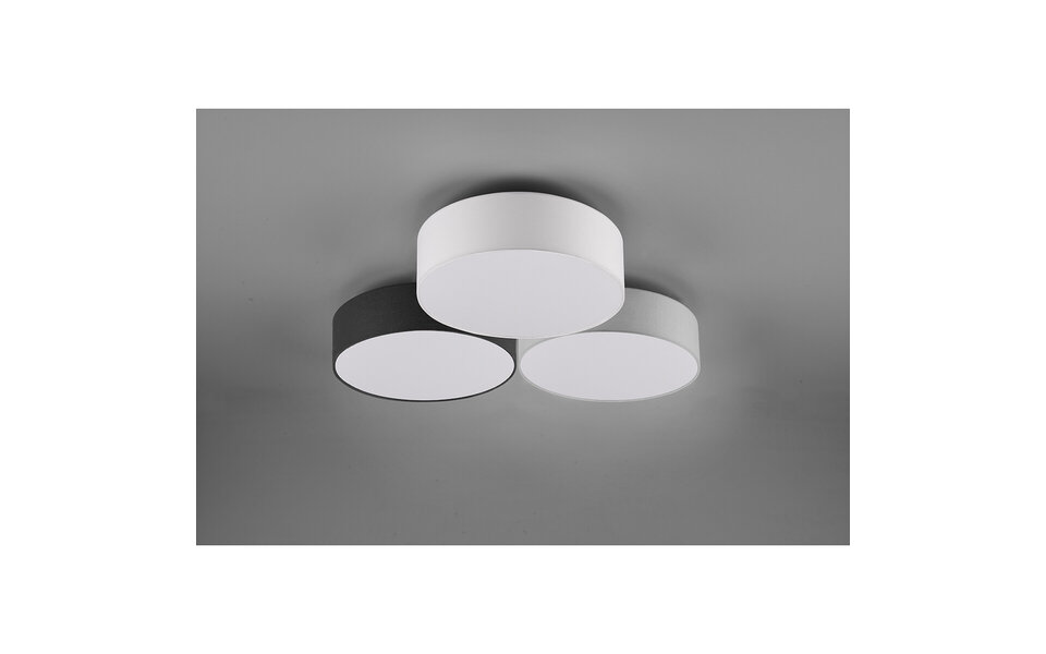 HLW LED LED Plafondlamp - Plafondverlichting - Trion Lanago - 38W - Warm Wit 3000K - Dimbaar - Rond - Meerkleurig - Aluminium