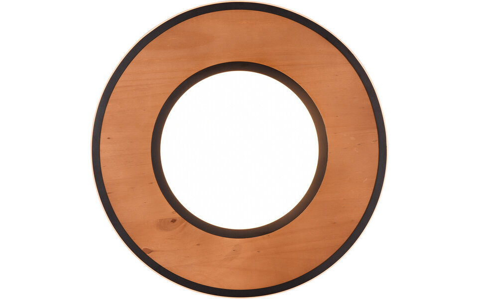 HLW LED LED Ceiling Light - Trion Dirkon - 37W - Warm White 3000K - Dimmable - Round - Matte Black/Brown - Wood HLW LED LED Ceiling Light - Trion Dirkon - 37W - Warm White 3000K - Dimmable - Round - Matte Black/Brown - Wood