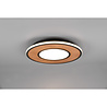 HLW LED LED Ceiling Light - Trion Dirkon - 37W - Warm White 3000K - Dimmable - Round - Matte Black/Brown - Wood HLW LED LED Ceiling Light - Trion Dirkon - 37W - Warm White 3000K - Dimmable - Round - Matte Black/Brown - Wood