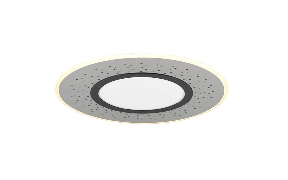 HLW LED LED Plafondlamp - Plafondverlichting - Trion Virsa - 44W - Aanpasbare Kleur - Dimbaar - Afstandsbediening - Rond - Mat Nikkel - Aluminium