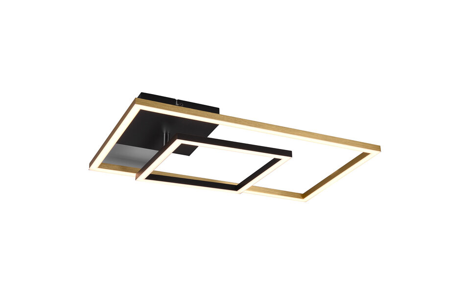 HLW LED LED Ceiling Lamp - Ceiling Lighting - Trion Pado - 25W - Warm White 3000K - Dimmable - Rectangular - Matte Gold - Aluminum HLW LED LED Ceiling Lamp - Ceiling Lighting - Trion Pado - 25W - Warm White 3000K - Dimmable - Rectangular - Matte Gold - Aluminum