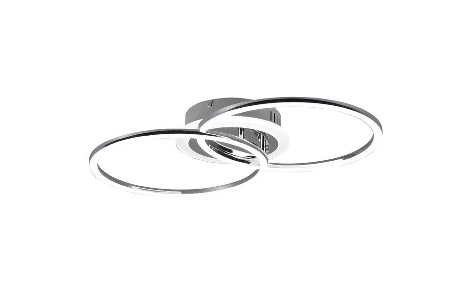 HLW LED LED Plafondlamp - Plafondverlichting - Trion Venda - 25W - Natuurlijk Wit 4000K - Dimbaar - Rond - Mat Chroom - Aluminium