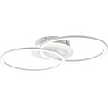 LED Ceiling Lamp - Ceiling Lighting - Trion Venda - 25W - Natural White 4000K - Dimmable - Round - Matte White - Aluminum