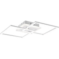 LED Ceiling Lamp - Ceiling Lighting - Trion Venda - 25W - Natural White 4000K - Dimmable - Square - Matte White - Aluminum