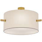 HLW LED LED Plafondlamp - Plafondverlichting - Trion Coleno - E27 Fitting - Rond - Mat Goud - Aluminium