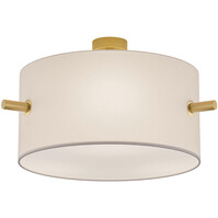 Trion Coleno LED ceiling lamp matte gold Ø65 cm 3x E27