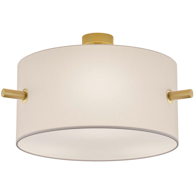 Trion Coleno LED-plafondlamp mat goud Ø65 cm 3x E27 Verlichting per ruimte