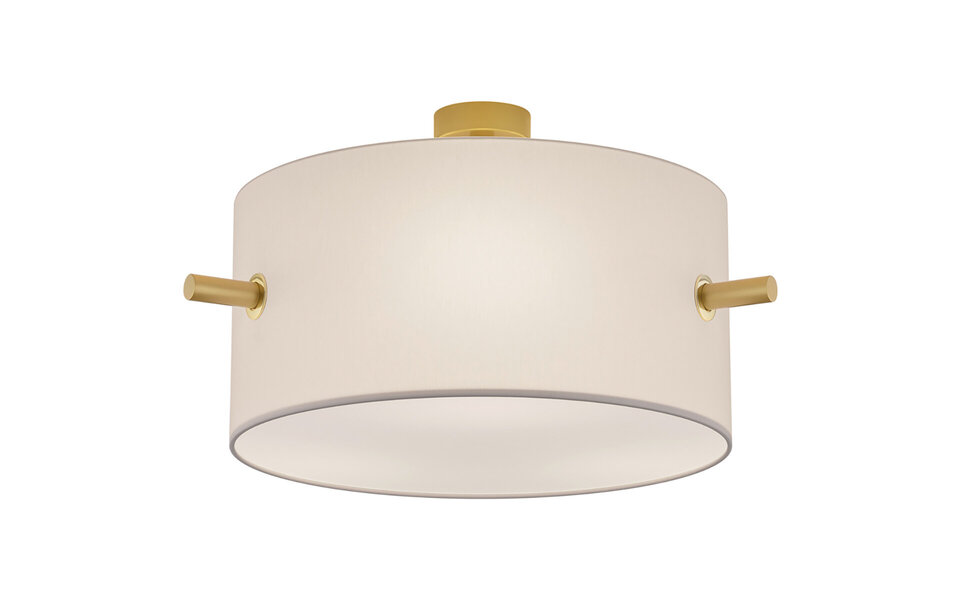 HLW LED LED Ceiling Lamp - Ceiling Lighting - Trion Coleno - E27 Fitting - Round - Matte Gold - Aluminum