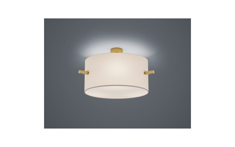 HLW LED LED Ceiling Lamp - Ceiling Lighting - Trion Coleno - E27 Fitting - Round - Matte Gold - Aluminum