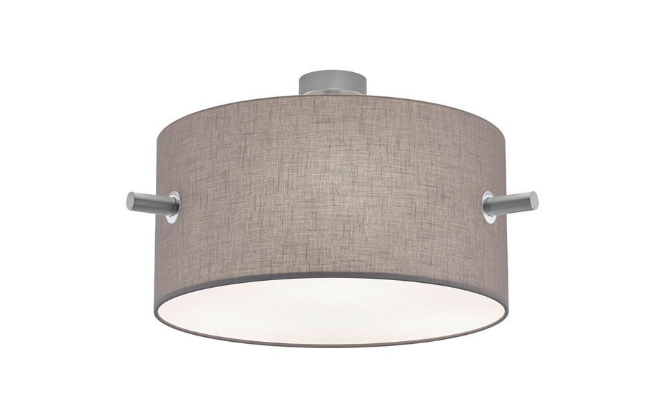 HLW LED LED Ceiling Light - Ceiling Lighting - Trion Coleno - E27 Fitting - Round - Matte Nickel - Aluminum