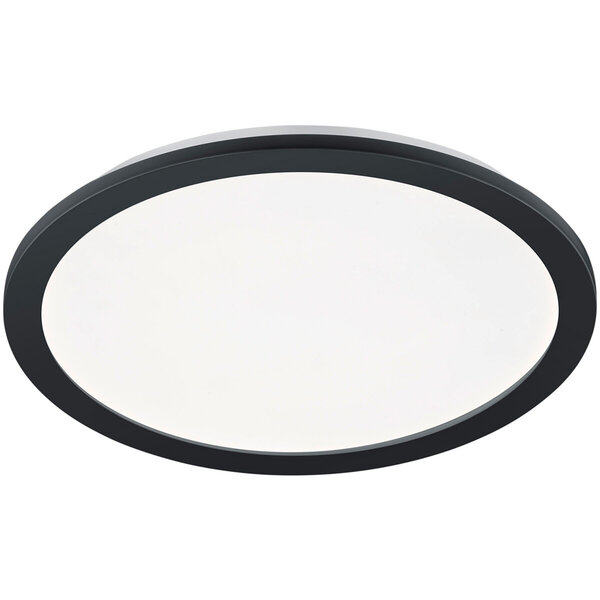 HLW LED LED Plafondlamp - Trion Campill - 22W - Warm Wit 3000K - Spatwaterdicht IP44 - Dimbaar - Rond - Mat Zwart - Kunststof HLW LED LED Plafondlamp - Trion Campill - 22W - Warm Wit 3000K - Spatwaterdicht IP44 - Dimbaar - Rond - Mat Zwart - Kunststof