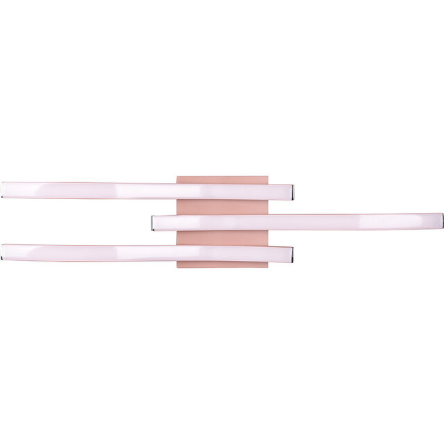 HLW LED LED Ceiling Light - Ceiling Lighting - Trion Ritonu - 15W - Natural White 4000K - Dimmable - Rectangular - Matte Rose Gold - Aluminum