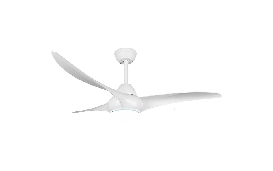 HLW LED LED Plafondlamp met Ventilator - Plafondventilator - Trion Alasin - 20W - Aanpasbare Kleur - Afstandsbediening - Dimbaar - Rond - Mat Wit - Kunststof