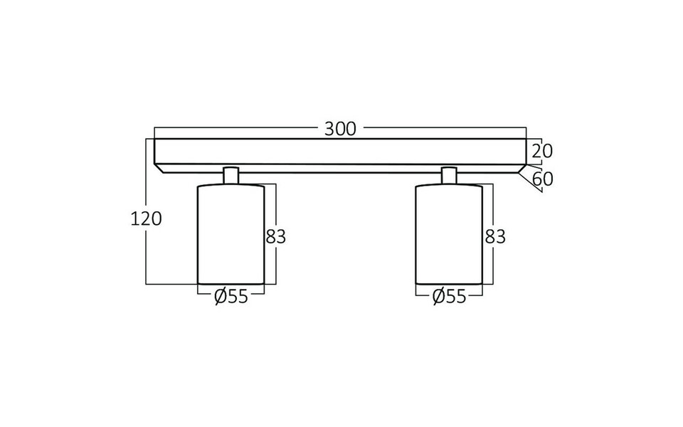 HLW LED LED Ceiling Spotlight - Brinton Betin - GU10 Fitting - 2 Lights - Round - Matte White - Tiltable - Aluminum - Philips - CorePro 827 36D - Dimmable - 10W - Warm White 2700K HLW LED LED Ceiling Spotlight - Brinton Betin - GU10 Fitting - 2 Lights - Round - Matte White - Tiltable - Aluminum - Philips - CorePro 827 36D - Dimmable - 10W - Warm White 2700K