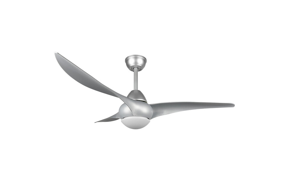 HLW LED LED Plafondlamp met Ventilator - Plafondventilator - Trion Alasin - 20W - Aanpasbare Kleur - Afstandsbediening - Dimbaar - Rond - Mat Titaan - Kunststof