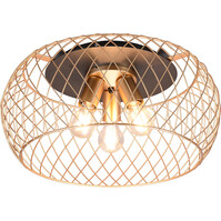Trion Tymon 3-lichts LED plafondlamp Ø50 cm mat zwart/goud Trion Tymon 3-lichts LED plafondlamp Ø50 cm mat zwart/goud