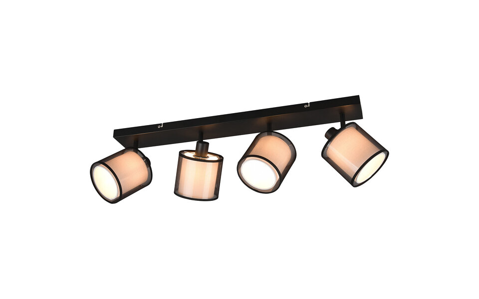 HLW LED LED Ceiling Spotlight - Ceiling Lighting - Trion Bidon - E14 Fitting - 4 Lights - Rectangular - Matte Black - Aluminum HLW LED LED Ceiling Spotlight - Ceiling Lighting - Trion Bidon - E14 Fitting - 4 Lights - Rectangular - Matte Black - Aluminum