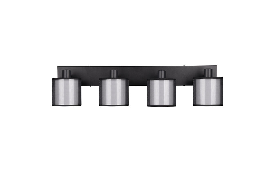 HLW LED LED Plafondspot - Plafondverlichting - Trion Bidon - E14 Fitting - 4-lichts - Rechthoek - Mat Zwart - Aluminium HLW LED LED Plafondspot - Plafondverlichting - Trion Bidon - E14 Fitting - 4-lichts - Rechthoek - Mat Zwart - Aluminium