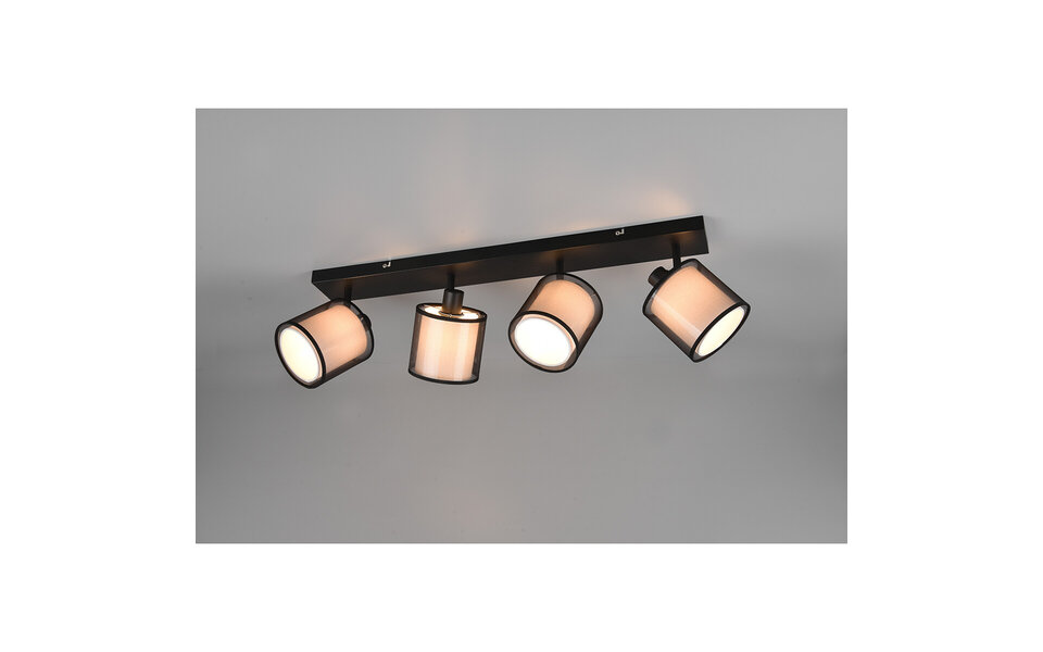 HLW LED LED Plafondspot - Plafondverlichting - Trion Bidon - E14 Fitting - 4-lichts - Rechthoek - Mat Zwart - Aluminium HLW LED LED Plafondspot - Plafondverlichting - Trion Bidon - E14 Fitting - 4-lichts - Rechthoek - Mat Zwart - Aluminium