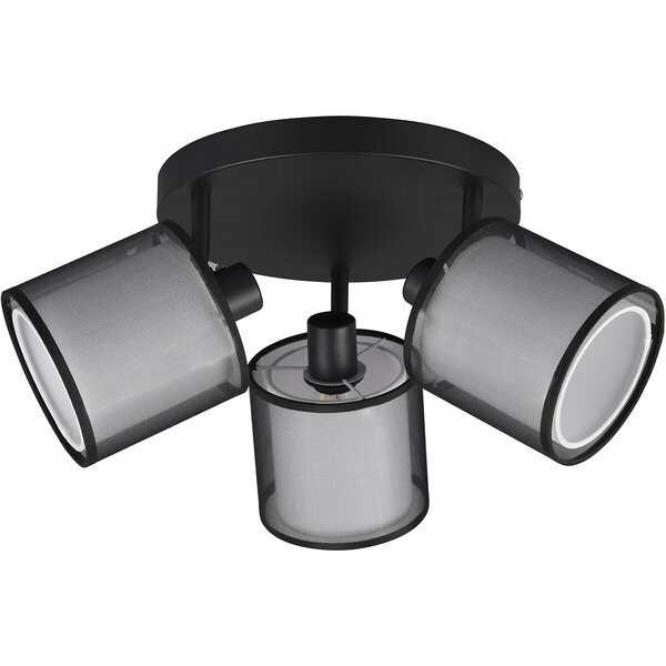 HLW LED LED Plafondspot - Plafondverlichting - Trion Bidon - E14 Fitting - 3-lichts - Rond - Mat Zwart - Aluminium HLW LED LED Plafondspot - Plafondverlichting - Trion Bidon - E14 Fitting - 3-lichts - Rond - Mat Zwart - Aluminium