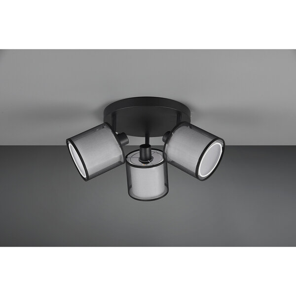HLW LED LED Plafondspot - Plafondverlichting - Trion Bidon - E14 Fitting - 3-lichts - Rond - Mat Zwart - Aluminium HLW LED LED Plafondspot - Plafondverlichting - Trion Bidon - E14 Fitting - 3-lichts - Rond - Mat Zwart - Aluminium