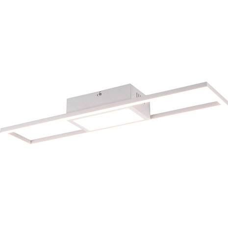 LED Plafondlamp - Plafondverlichting - Trion Riyaz - 22W - Aanpasbare Kleur - Afstandsbediening - Dimbaar - Rechthoek - Mat Wit - Aluminium LED Plafondlamp - Plafondverlichting - Trion Riyaz - 22W - Aanpasbare Kleur - Afstandsbediening - Dimbaar - Rechthoek - Mat Wit - Aluminium