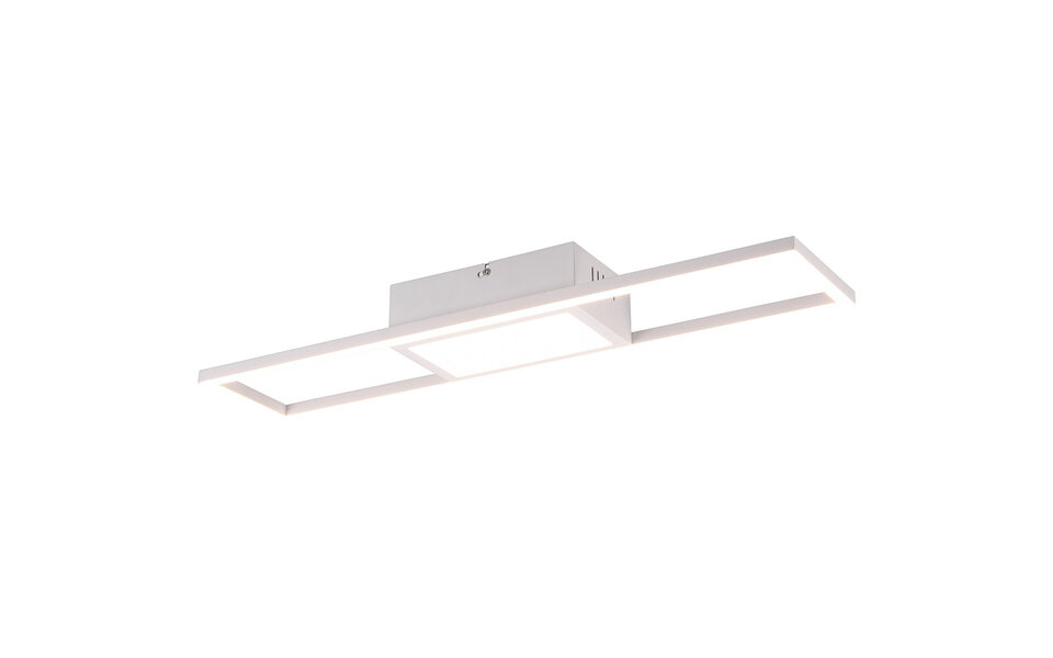 HLW LED LED Plafondlamp - Plafondverlichting - Trion Riyaz - 22W - Aanpasbare Kleur - Afstandsbediening - Dimbaar - Rechthoek - Mat Wit - Aluminium