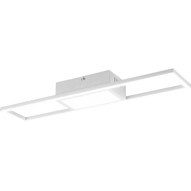 HLW LED LED Plafondlamp - Plafondverlichting - Trion Riyaz - 22W - Aanpasbare Kleur - Afstandsbediening - Dimbaar - Rechthoek - Mat Wit - Aluminium