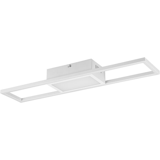 HLW LED LED Ceiling Lamp - Ceiling Lighting - Trion Riyaz - 22W - Adjustable Color - Remote Control - Dimmable - Rectangular - Matte White - Aluminum