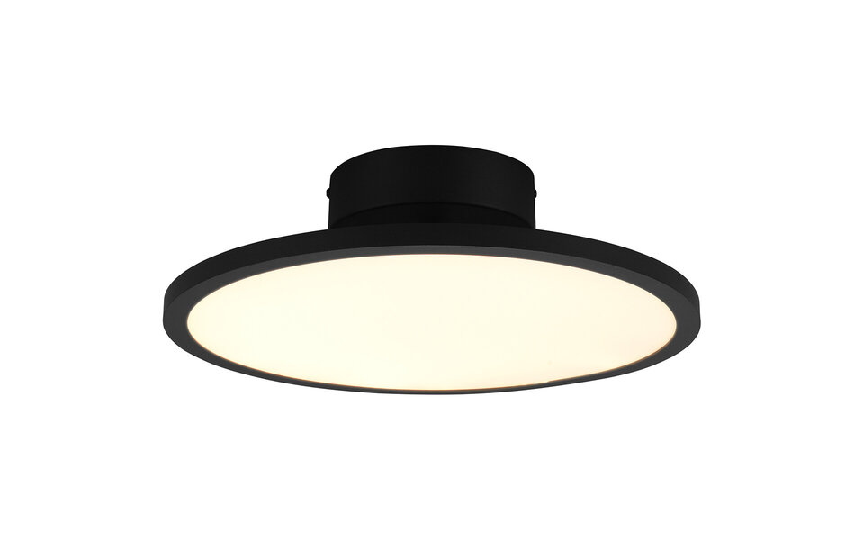 HLW LED LED Ceiling Lamp - Ceiling Lighting - Trion Trula - 29W - Warm White 3000K - Dimmable - Round - Matte Black - Aluminum HLW LED LED Ceiling Lamp - Ceiling Lighting - Trion Trula - 29W - Warm White 3000K - Dimmable - Round - Matte Black - Aluminum
