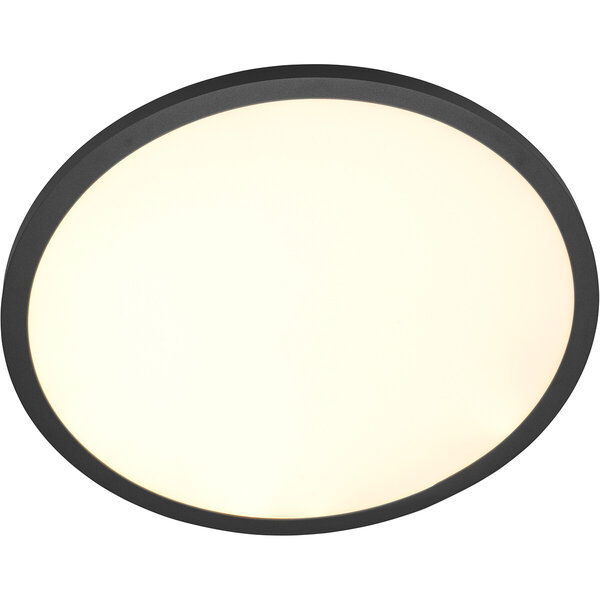 HLW LED LED Plafondlamp - Plafondverlichting - Trion Trula - 29W - Warm Wit 3000K - Dimbaar - Rond - Mat Zwart - Aluminium HLW LED LED Plafondlamp - Plafondverlichting - Trion Trula - 29W - Warm Wit 3000K - Dimbaar - Rond - Mat Zwart - Aluminium