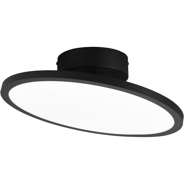 HLW LED LED Plafondlamp - Plafondverlichting - Trion Trula - 29W - Warm Wit 3000K - Dimbaar - Rond - Mat Zwart - Aluminium