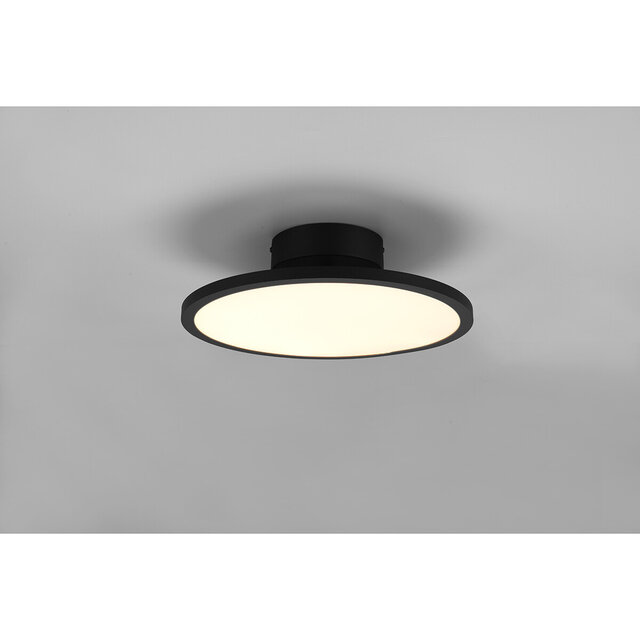 HLW LED LED Ceiling Lamp - Ceiling Lighting - Trion Trula - 29W - Warm White 3000K - Dimmable - Round - Matte Black - Aluminum HLW LED LED Ceiling Lamp - Ceiling Lighting - Trion Trula - 29W - Warm White 3000K - Dimmable - Round - Matte Black - Aluminum