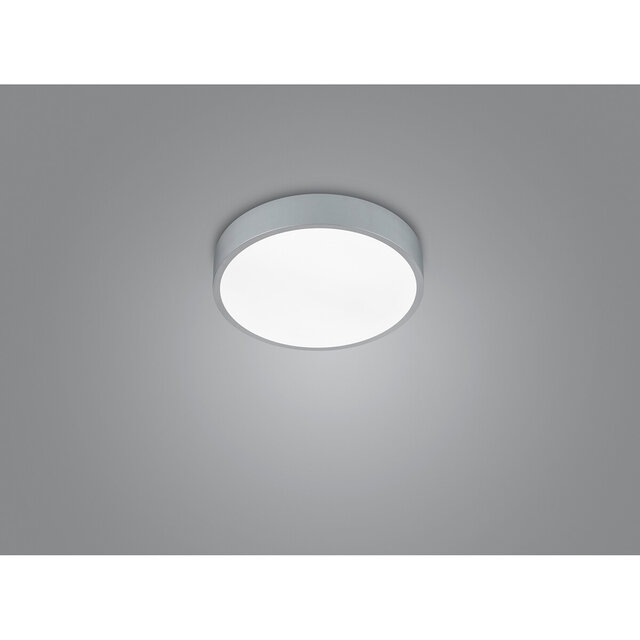 HLW LED LED Plafondlamp - Plafondverlichting - Trion Wilson - 28W - Aanpasbare Kleur - Dimbaar - Rond - Mat Titaan - Aluminium