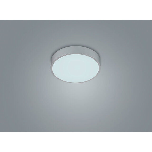 HLW LED LED Ceiling Lamp - Ceiling Lighting - Trion Wilson - 28W - Adjustable Color - Dimmable - Round - Matte Titanium - Aluminum HLW LED LED Ceiling Lamp - Ceiling Lighting - Trion Wilson - 28W - Adjustable Color - Dimmable - Round - Matte Titanium - Aluminum