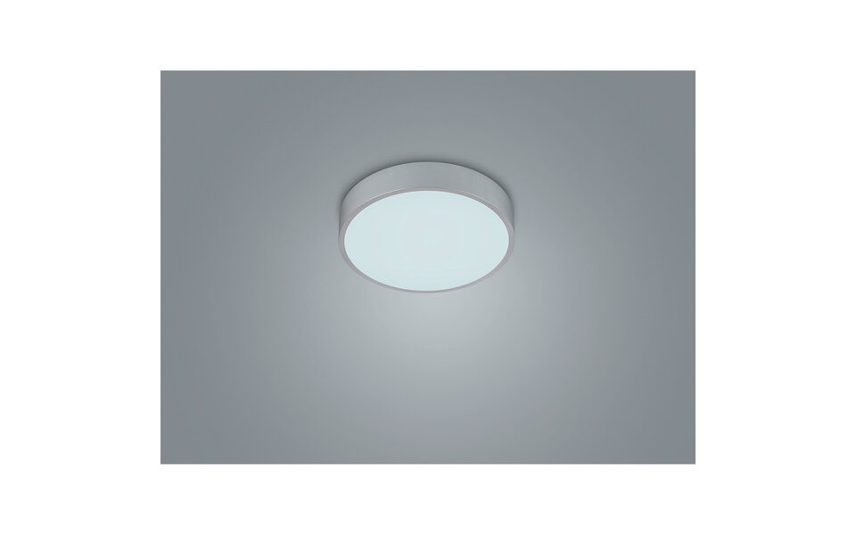 HLW LED LED Plafondlamp - Plafondverlichting - Trion Wilson - 28W - Aanpasbare Kleur - Dimbaar - Rond - Mat Titaan - Aluminium