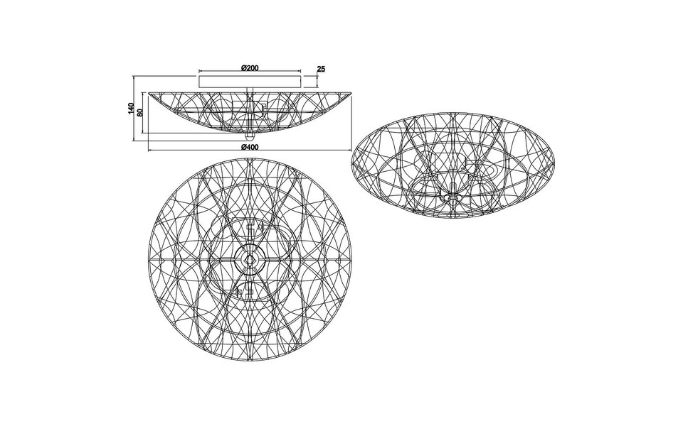 HLW LED LED Ceiling Light - Ceiling Lighting - Trion Lopar - E27 Fitting - 2 Lights - Round - Brown - Wood