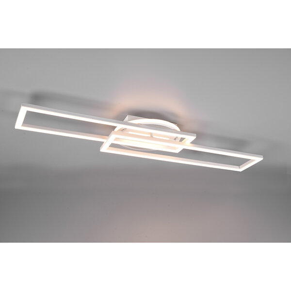 HLW LED LED Plafondlamp - Plafondverlichting - Trion Tiger - 30W - Aanpasbare Kleur - Afstandsbediening - Dimbaar - Rechthoek - Mat Wit - Aluminium HLW LED LED Plafondlamp - Plafondverlichting - Trion Tiger - 30W - Aanpasbare Kleur - Afstandsbediening - Dimbaar - Rechthoek - Mat Wit - Aluminium