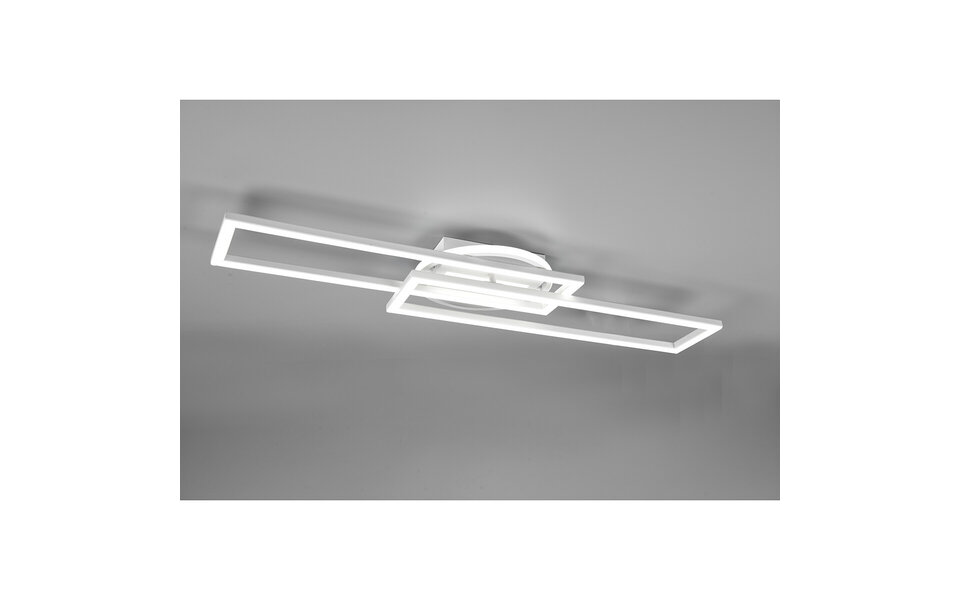 HLW LED LED Ceiling Lamp - Ceiling Lighting - Trion Tiger - 30W - Adjustable Color - Remote Control - Dimmable - Rectangular - Matte White - Aluminum HLW LED LED Ceiling Lamp - Ceiling Lighting - Trion Tiger - 30W - Adjustable Color - Remote Control - Dimmable - Rectangular - Matte White - Aluminum